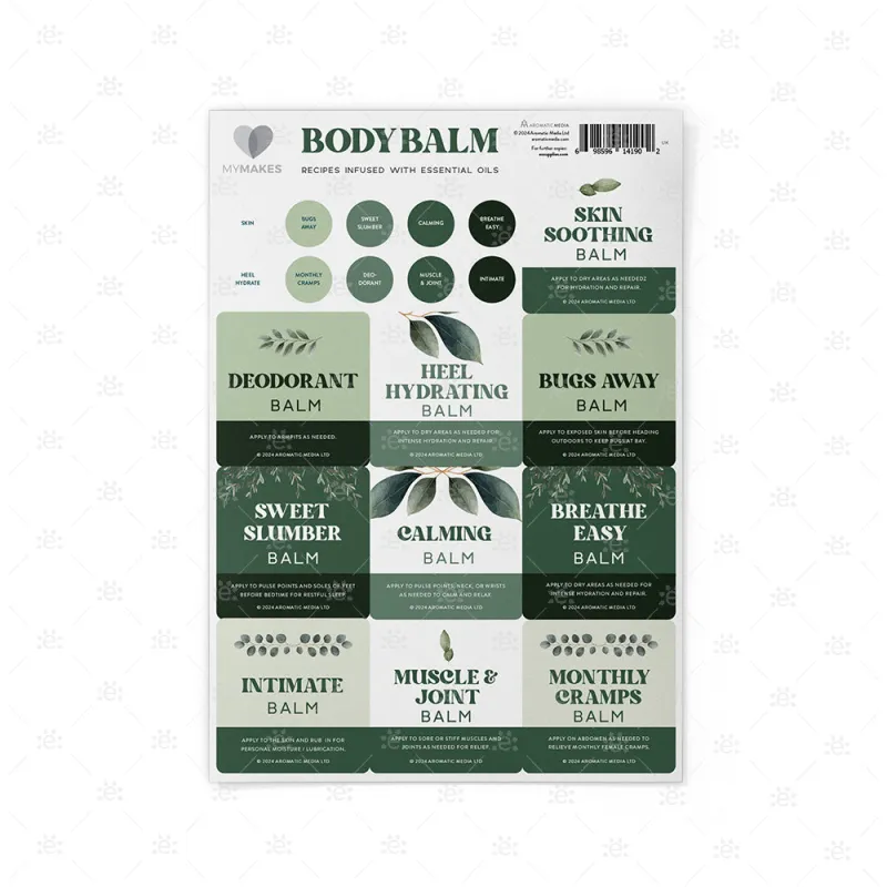 MyMakes : Body Balm - Label Sheet