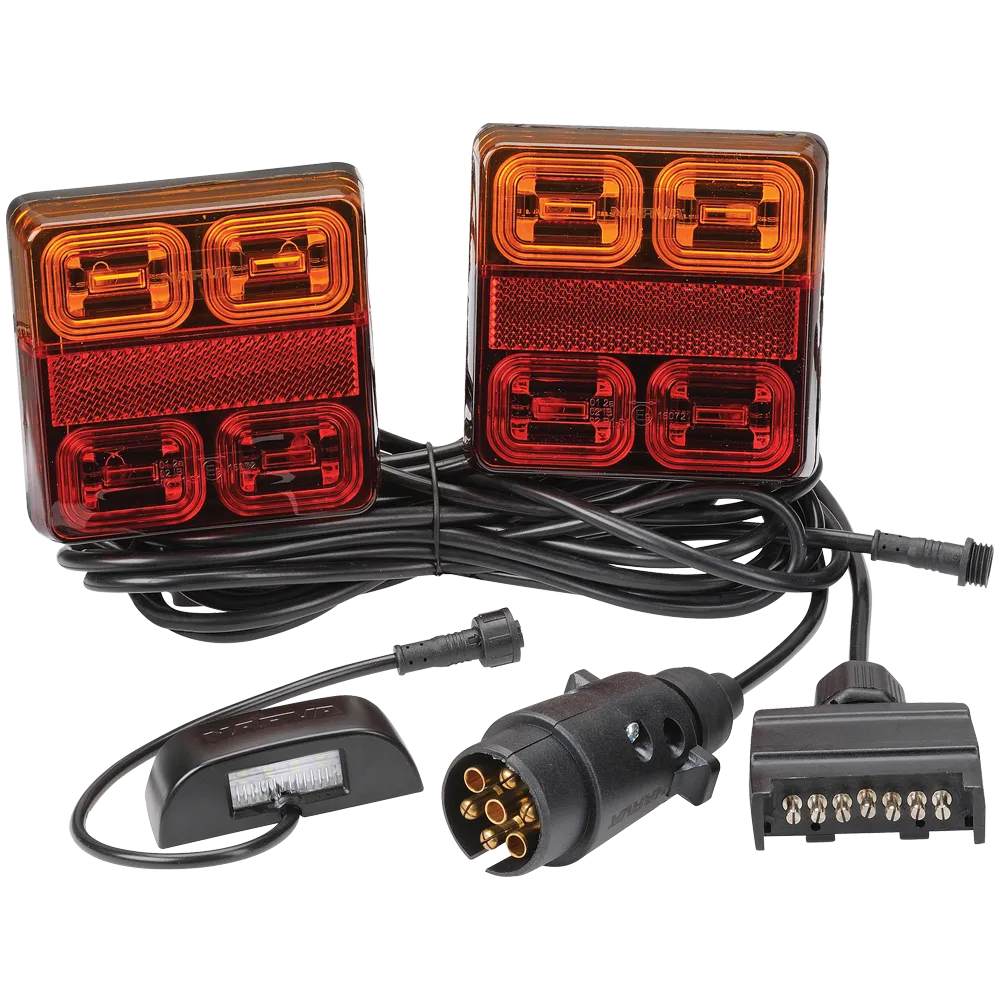 Narva 12V Model 35 L.E.D Plug & Play Trailer Kit (Square Lamps) - 93540BL2