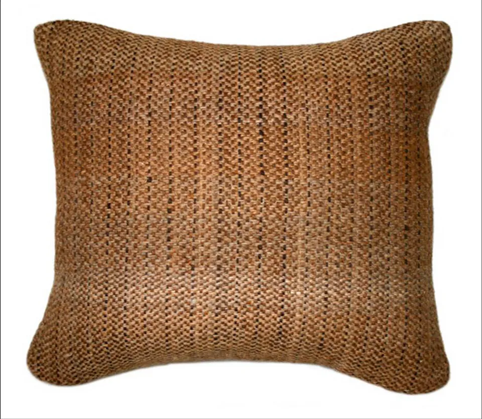 Natural Brown Wool Decor Pillow