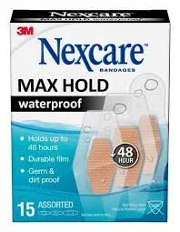 Nexcare Max Hold Waterproof Assorted Bandages 15