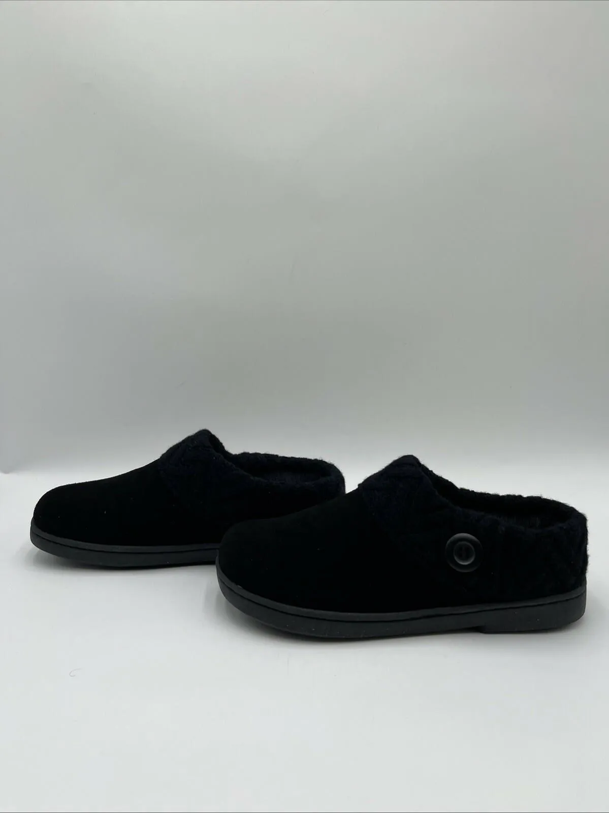 NWB Clarks Women's Cable Knit Sweater Clogs Black Size 9M
