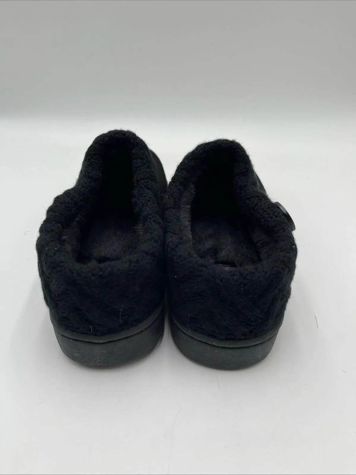 NWB Clarks Women's Cable Knit Sweater Clogs Black Size 9M