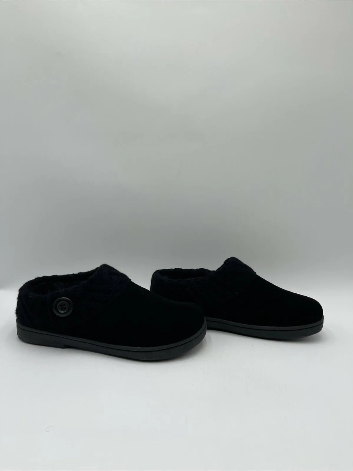 NWB Clarks Women's Cable Knit Sweater Clogs Black Size 9M