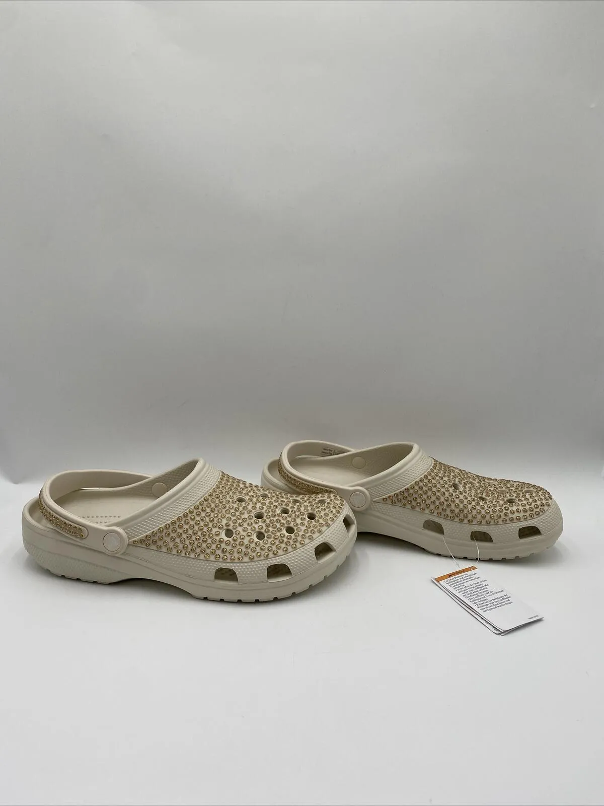 NWOB Crocs Men’s Classic Multi Gems Clog White Size 13M - Like New