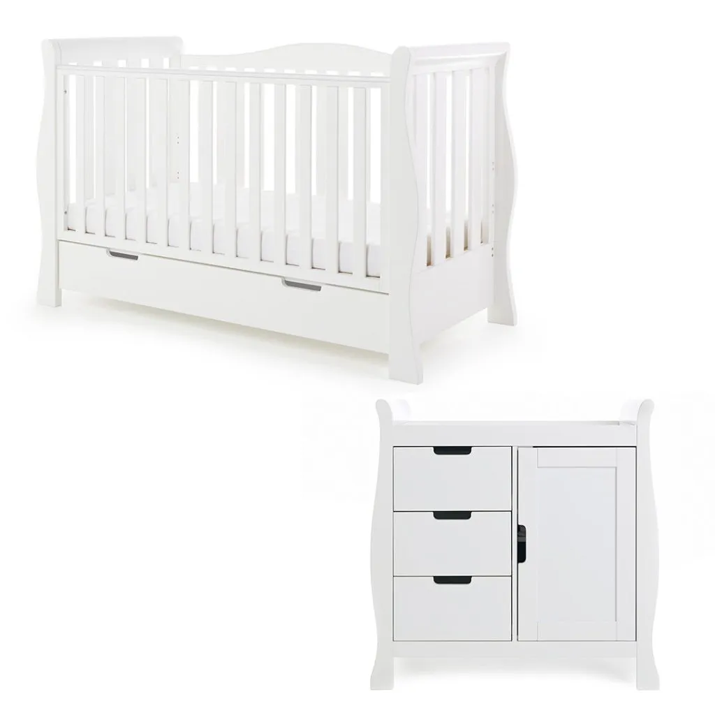 OBABY Stamford Luxe 2 Piece Room Set - White