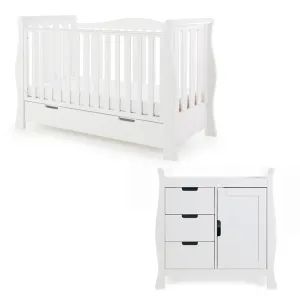OBABY Stamford Luxe 2 Piece Room Set - White