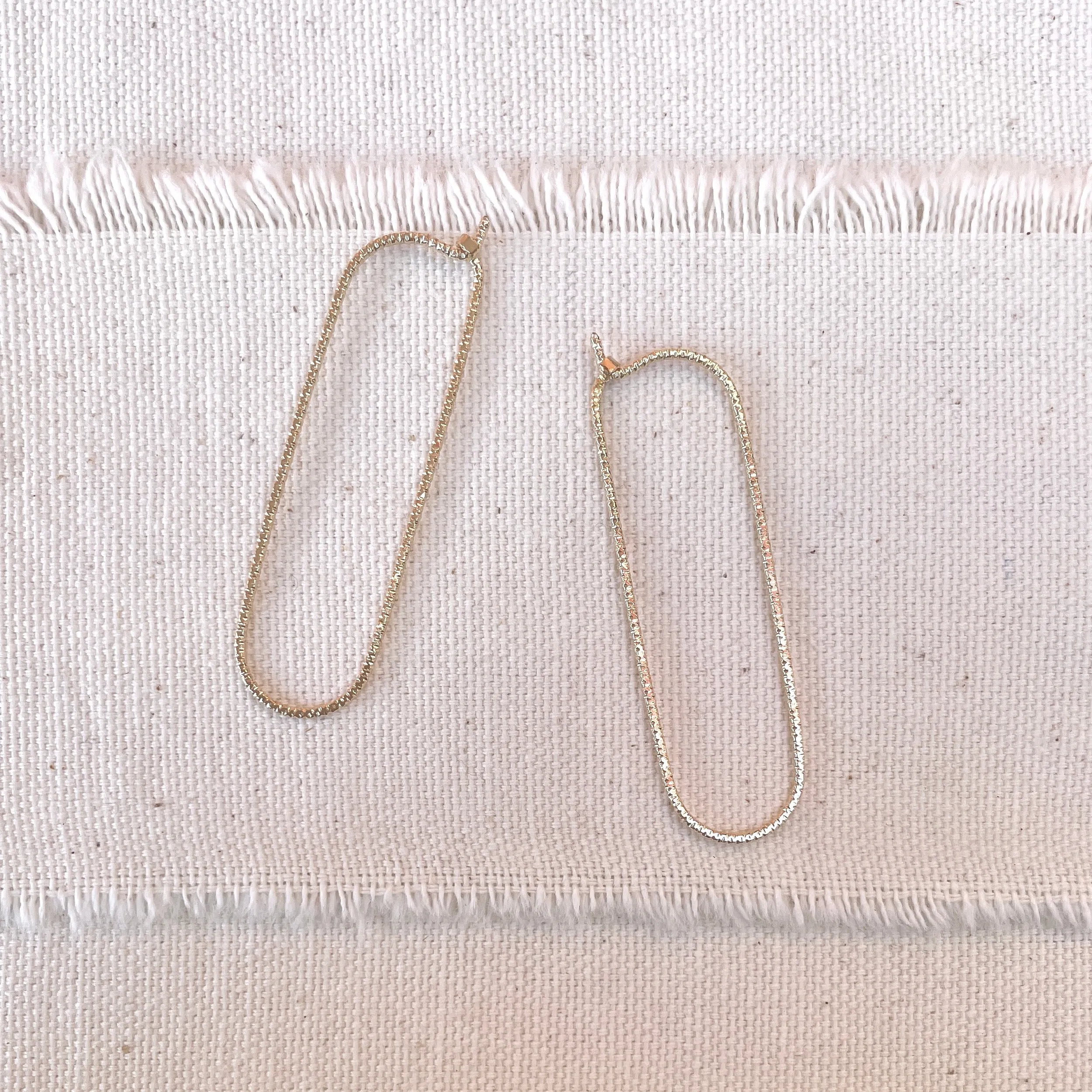 Oblong CRINKLE Hoops