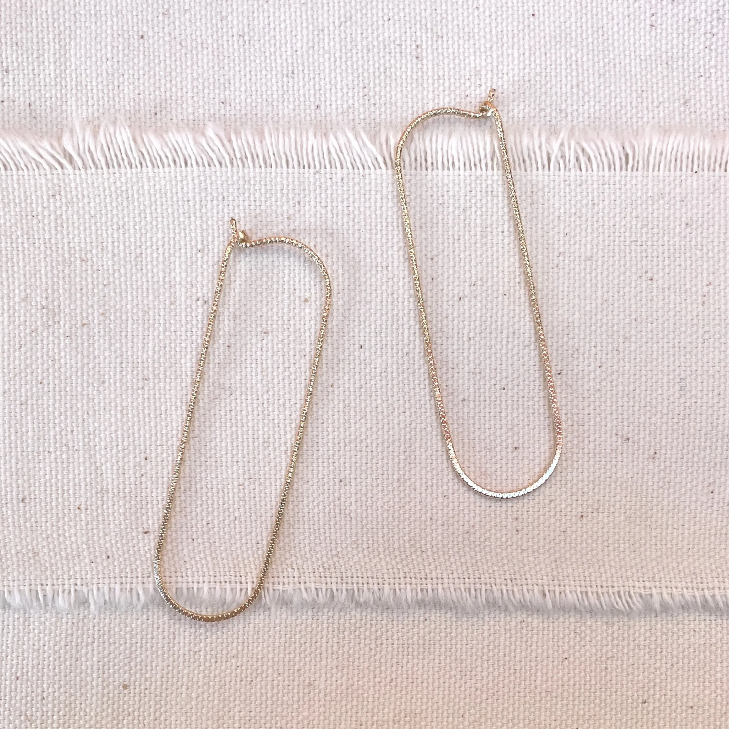 Oblong CRINKLE Hoops