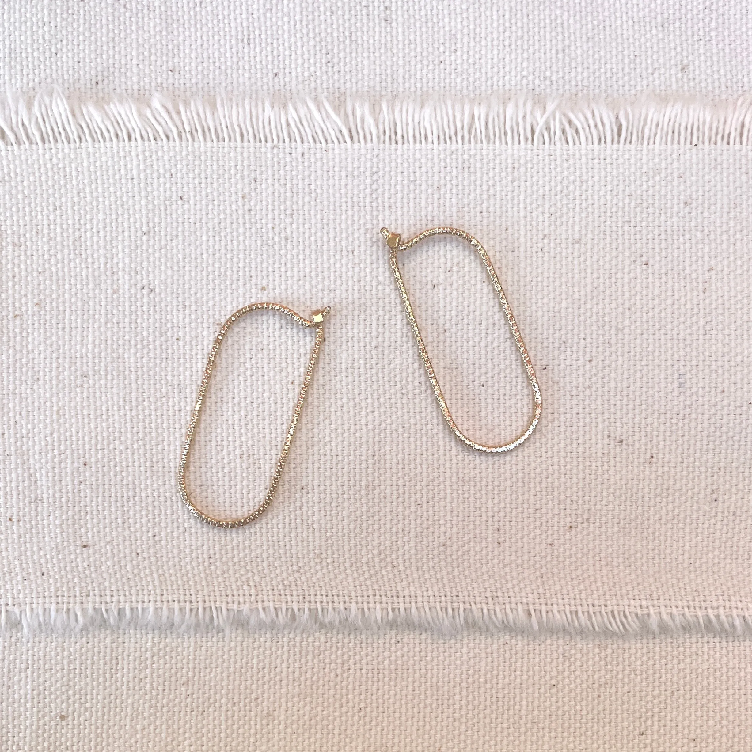 Oblong CRINKLE Hoops