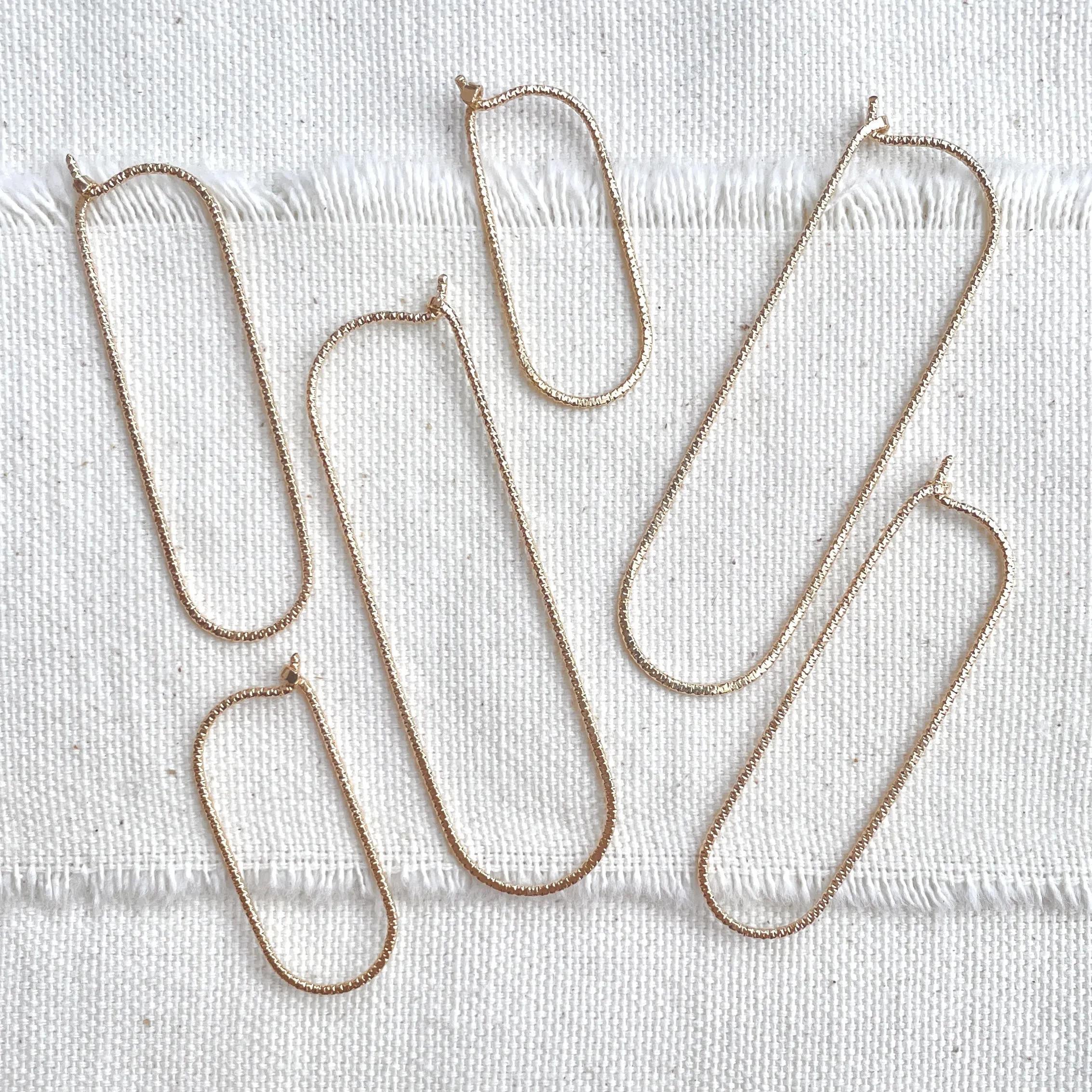 Oblong CRINKLE Hoops