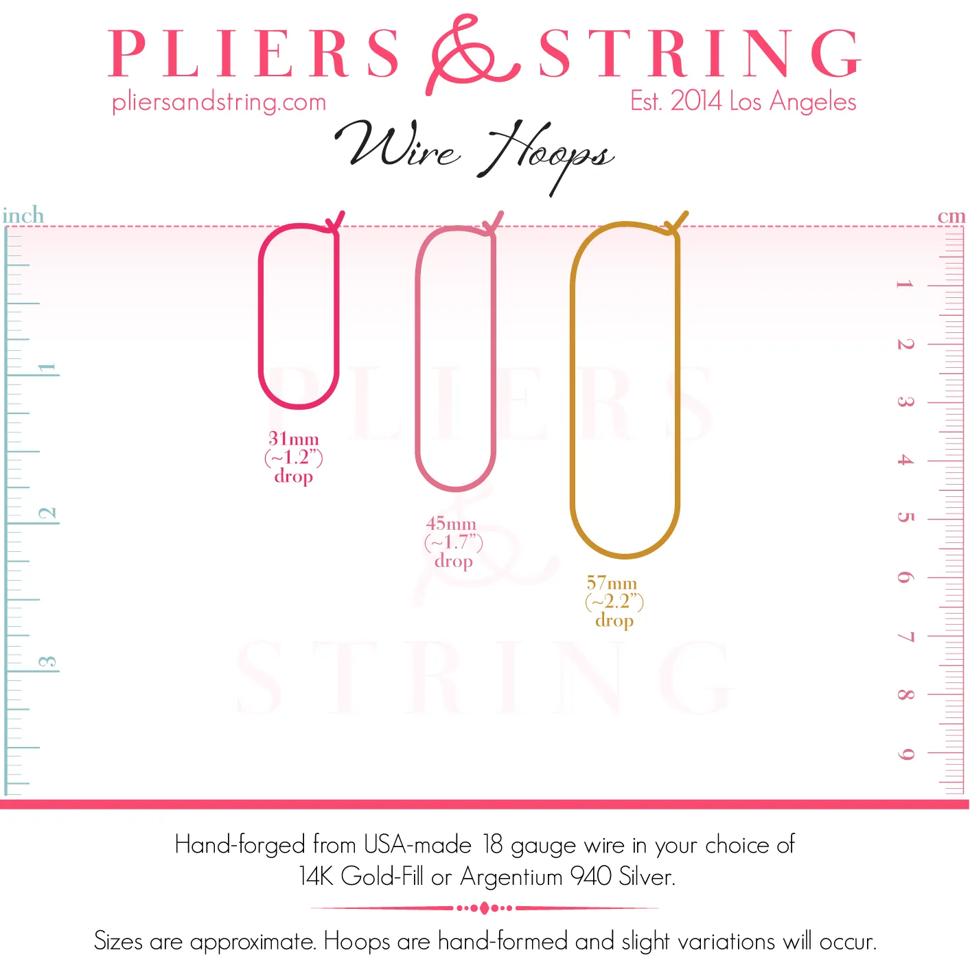 Oblong CRINKLE Hoops