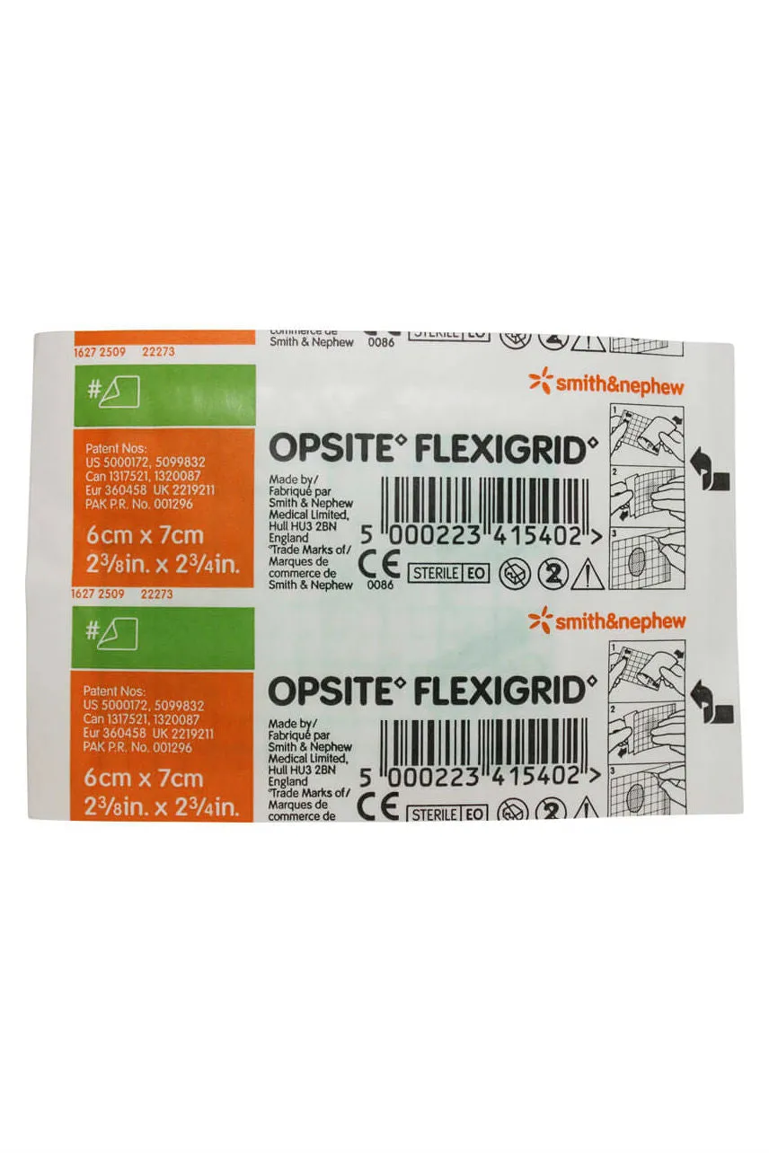 OPSITE Flexigrid Dressing 6x7cm Sheet