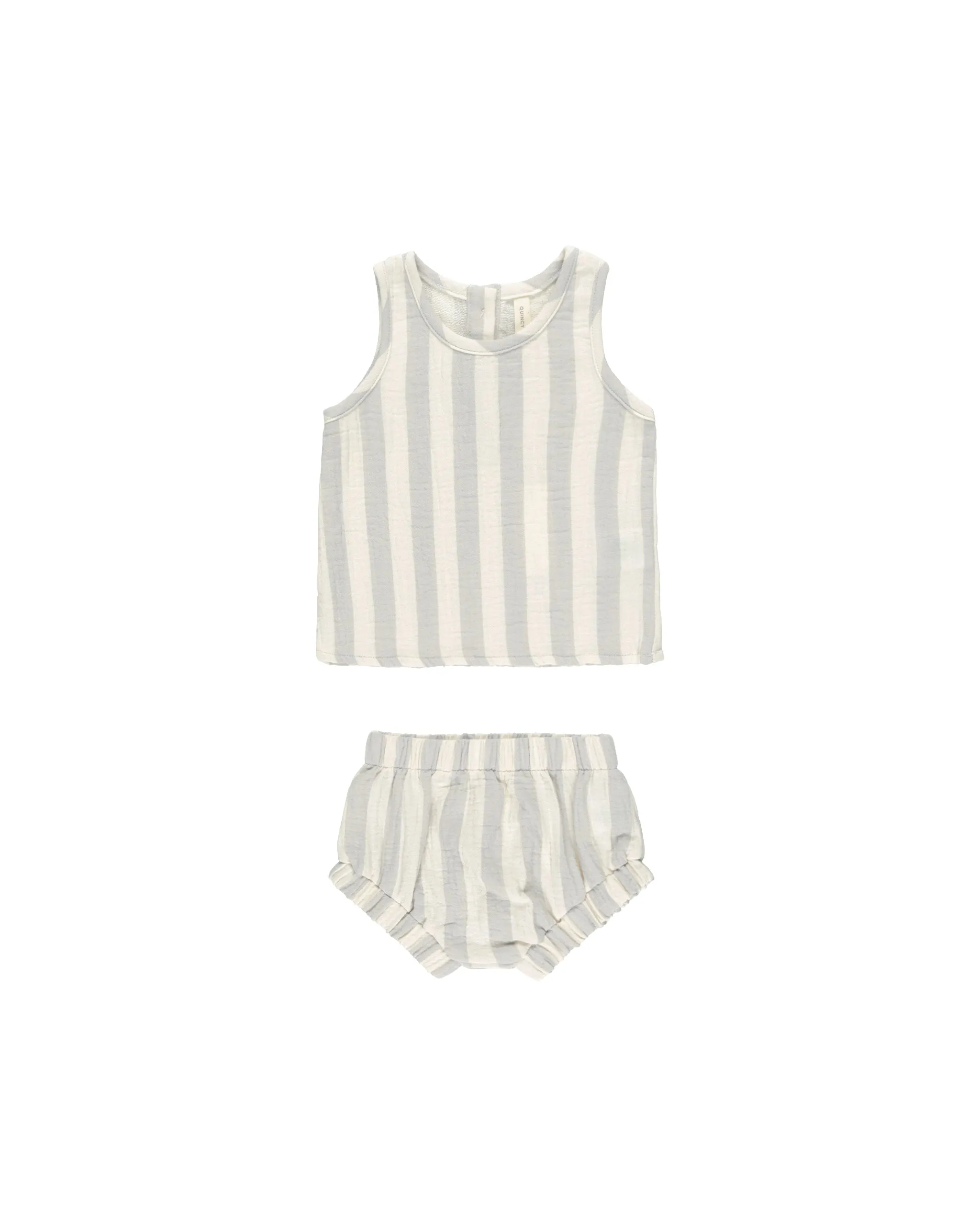 ORGANIC Woven Tank   Short Set || Sky Stripe