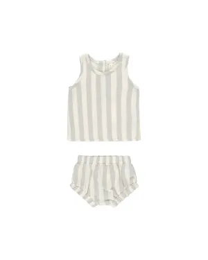 ORGANIC Woven Tank   Short Set || Sky Stripe
