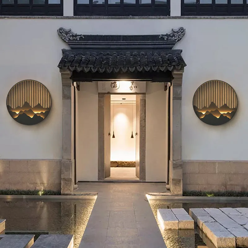 Outer Circular Outdoor Wall Lamp