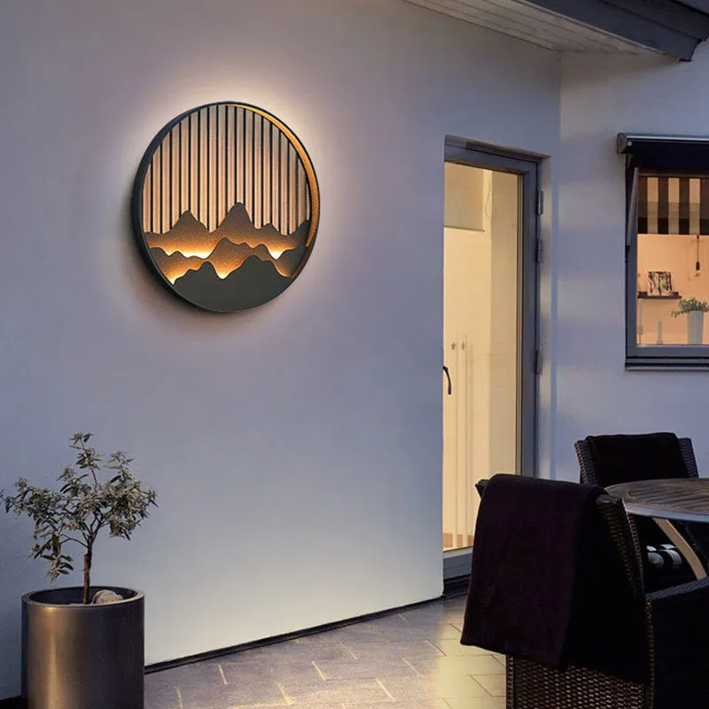 Outer Circular Outdoor Wall Lamp