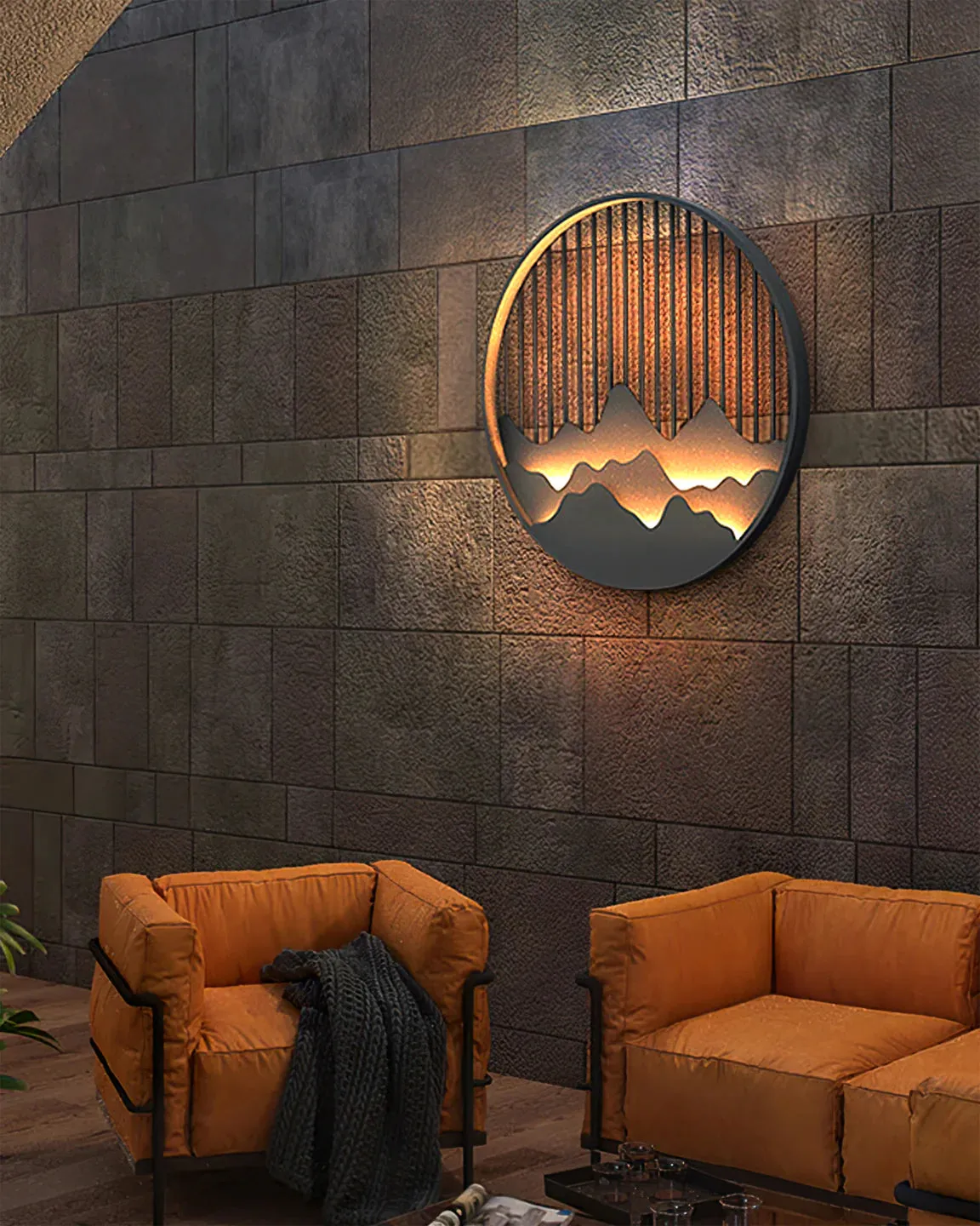 Outer Circular Outdoor Wall Lamp