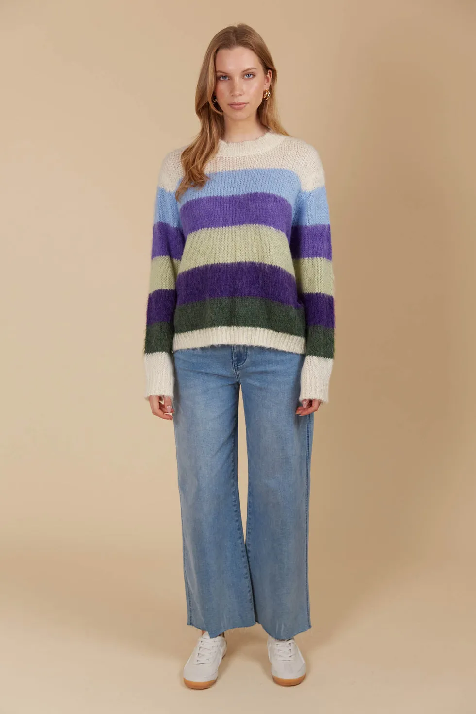 Pallas Stripe Jumper - Violet