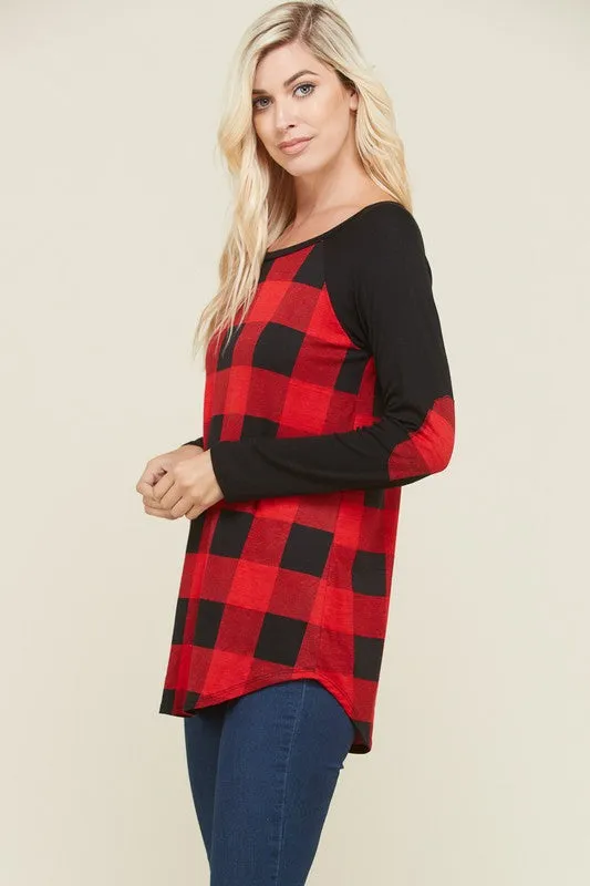 Patch and Plaid Top