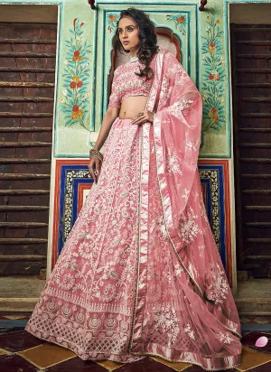 Peach Designer Wedding Lehenga Choli