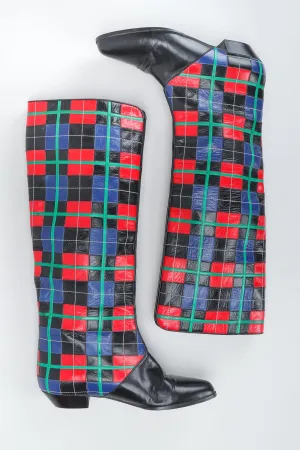 Plaid Spat Boots