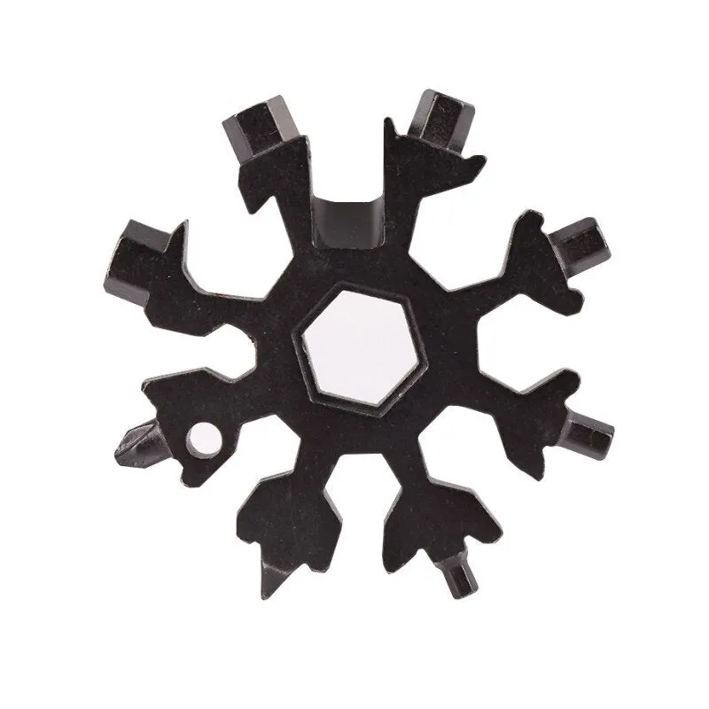 Portable outdoor Snowflake EDC tool card