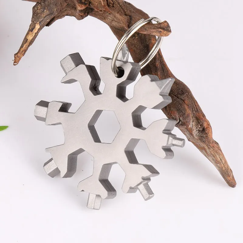 Portable outdoor Snowflake EDC tool card