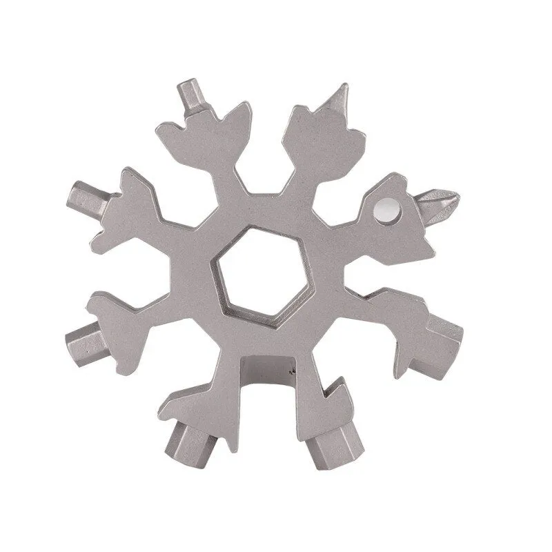 Portable outdoor Snowflake EDC tool card