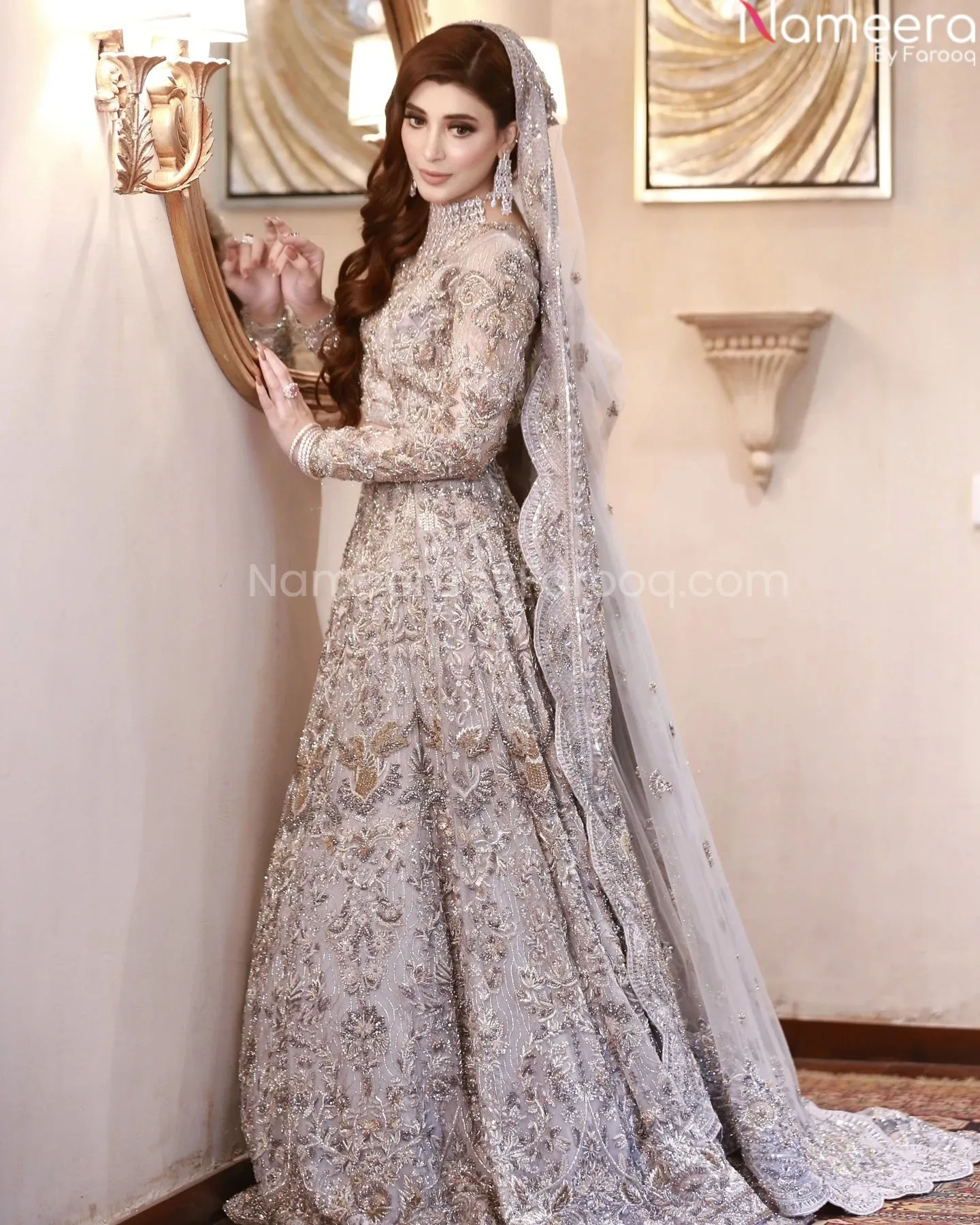 Premium Silver Bridal Lehenga Choli Designer Wear #BN817
