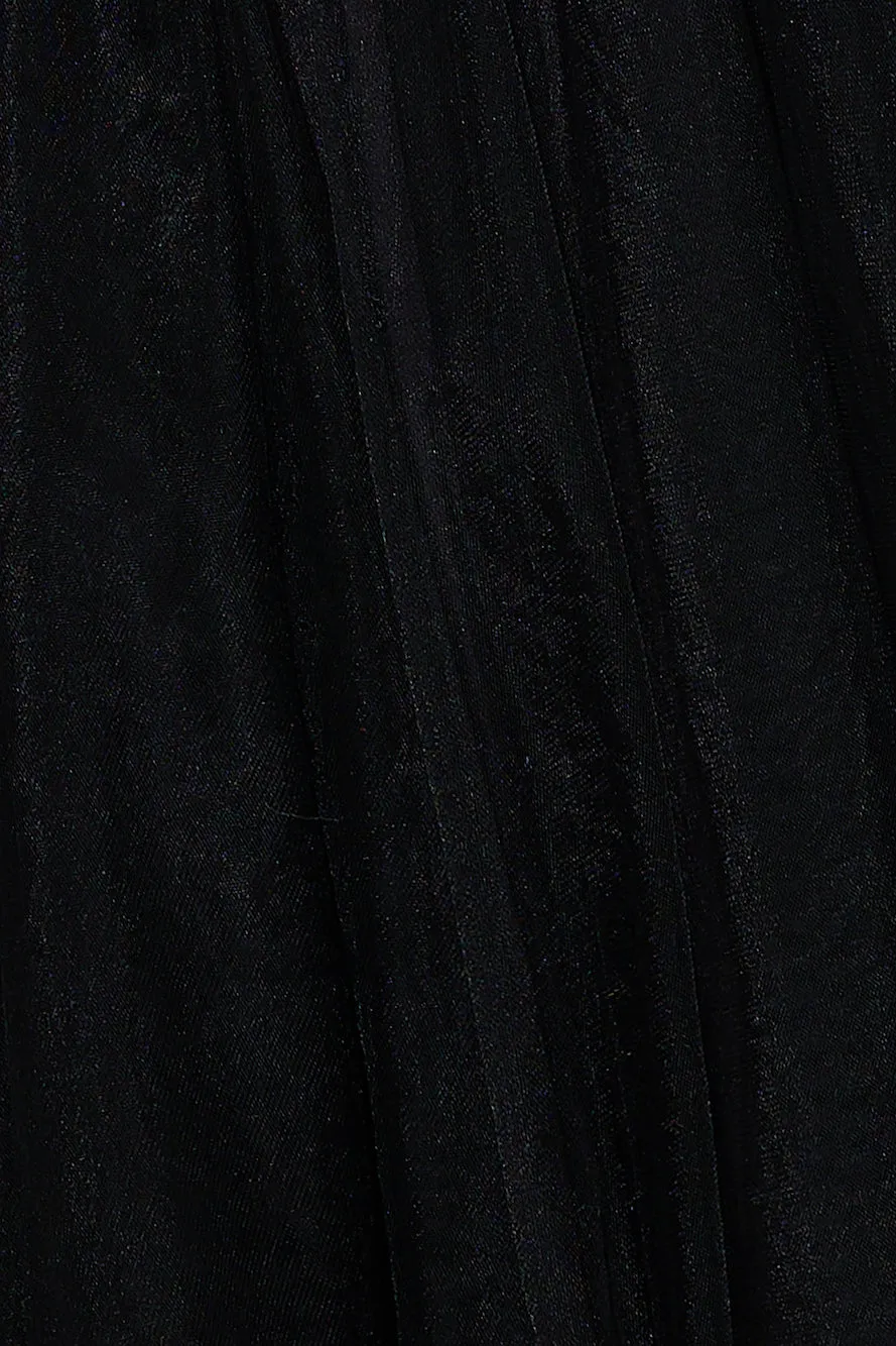 Pretty Snowflake Tulle Mini Dress Black
