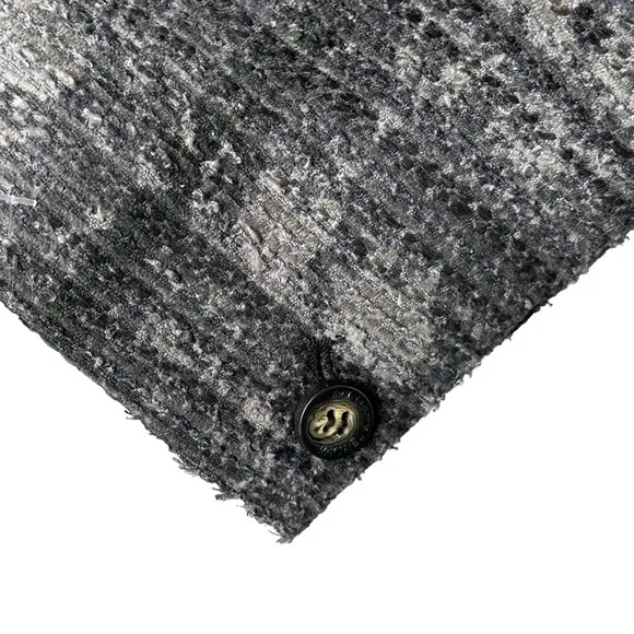 RACHEL Rachel Roy Tweed Blazer Size 14 Gray Single Button Striped Work Office
