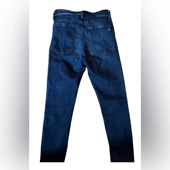 RAG &amp; BONE Dark Indigo Rinse Nina High Rise Skinny Denim Jeans Sz 25 $225 Trendy