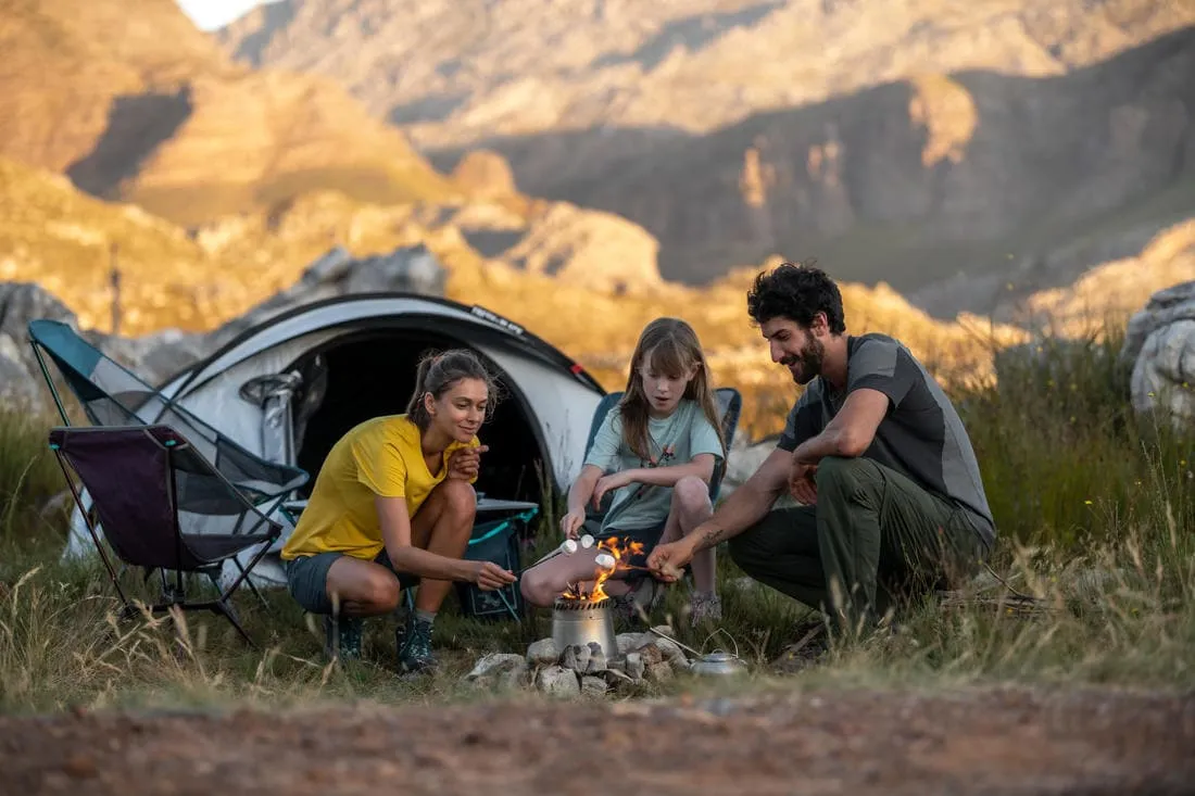 Réchaud à bois 500 pour le camping et le bivouac en acier inoxydable