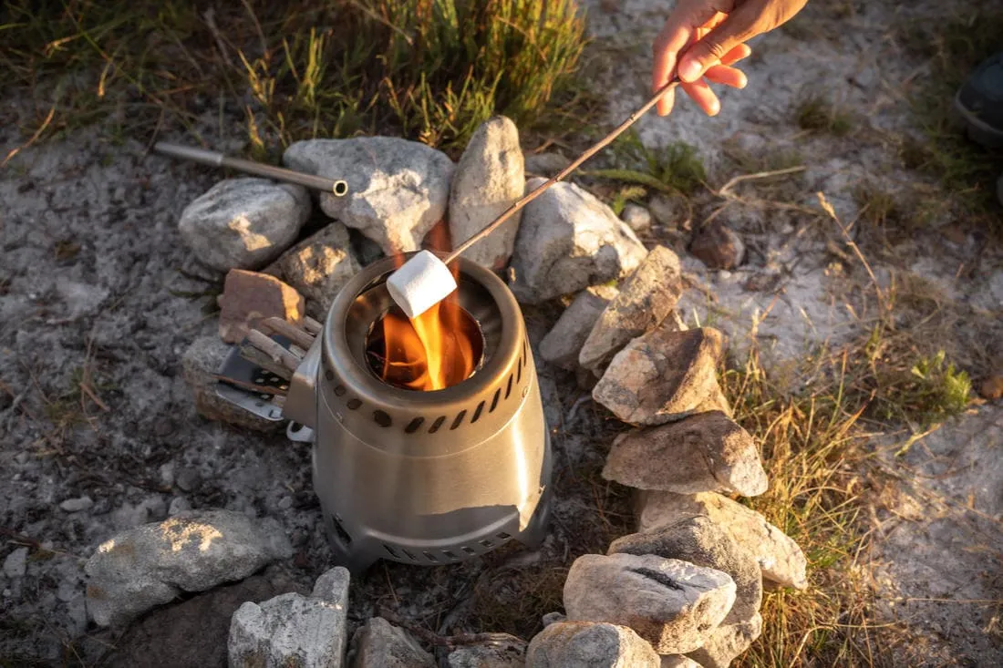 Réchaud à bois 500 pour le camping et le bivouac en acier inoxydable