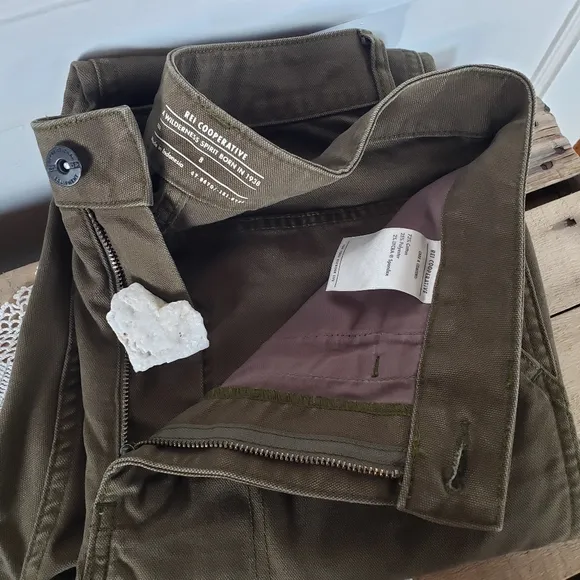 REI &quot;Carhartt&quot; Trailsmith•Carpenter Utility Cargo Pant•Olive Clay Breen•size 8