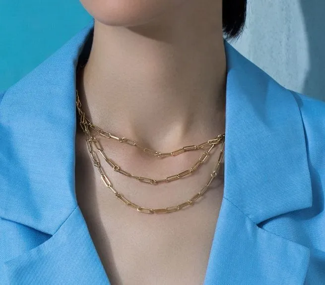Roberto Coin 18K Yellow Gold 22" Paperclip Link Chain