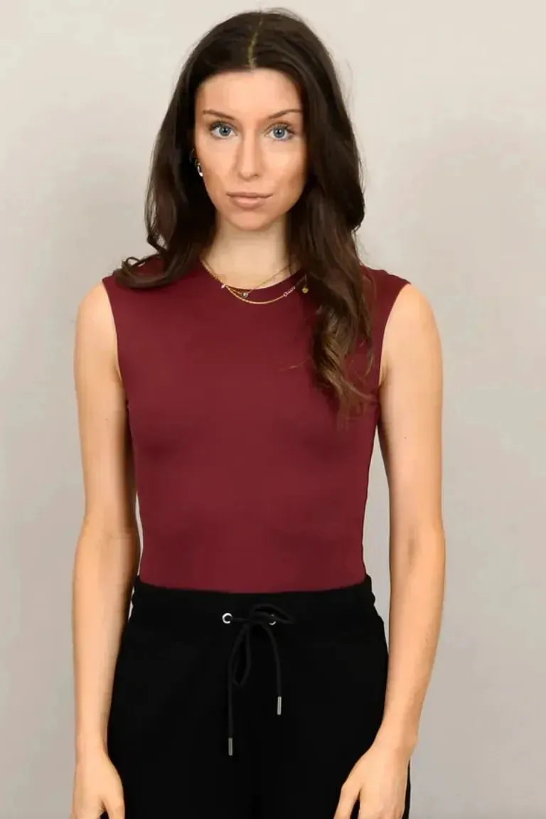 Roxi Sleeveless Bodysuit Oxblood