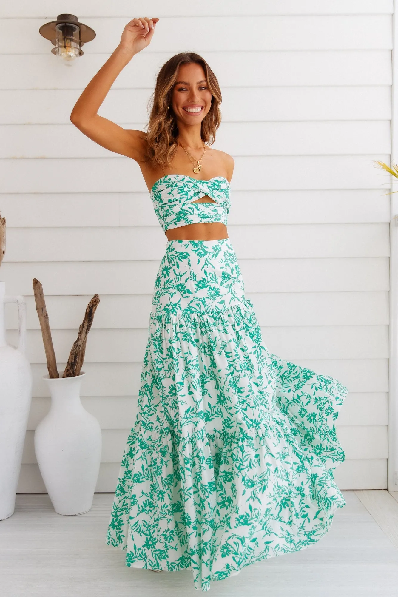 RUNAWAY Ayla Crop Top Green