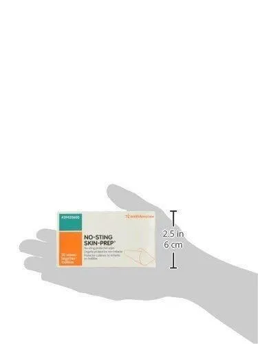 Secura No-Sting Skin Prep Barrier Film Wipes x 50