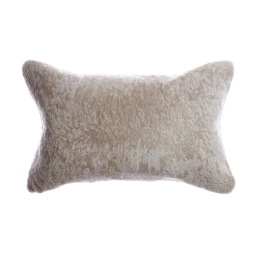Shearling Light Grey Lumbar Pillow