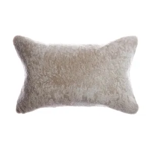 Shearling Light Grey Lumbar Pillow