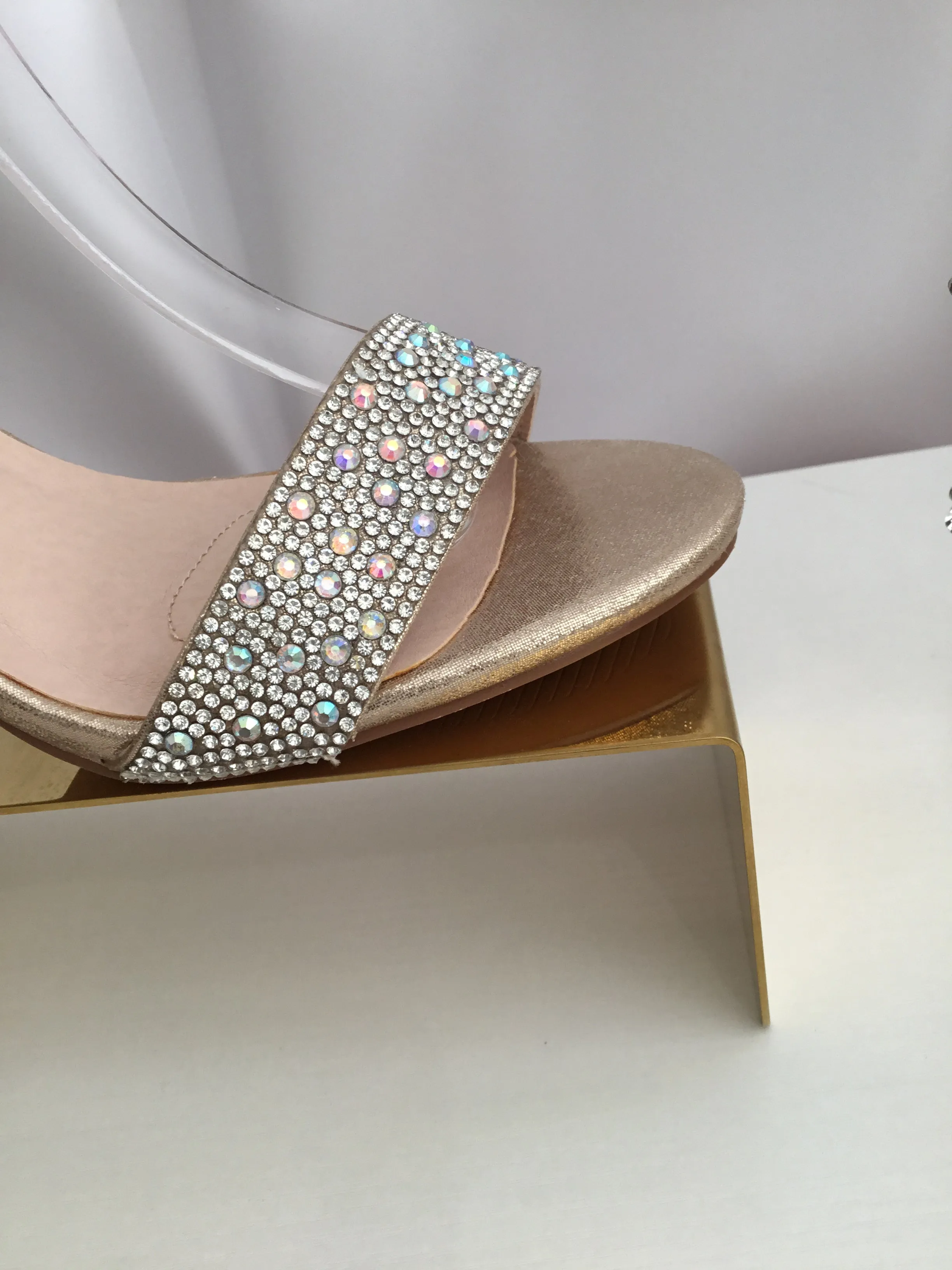 Shimmer Champagne Heel
