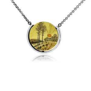 Silver, 18K Gold, & Nugget Gold Rocky Mountain Memory Scene