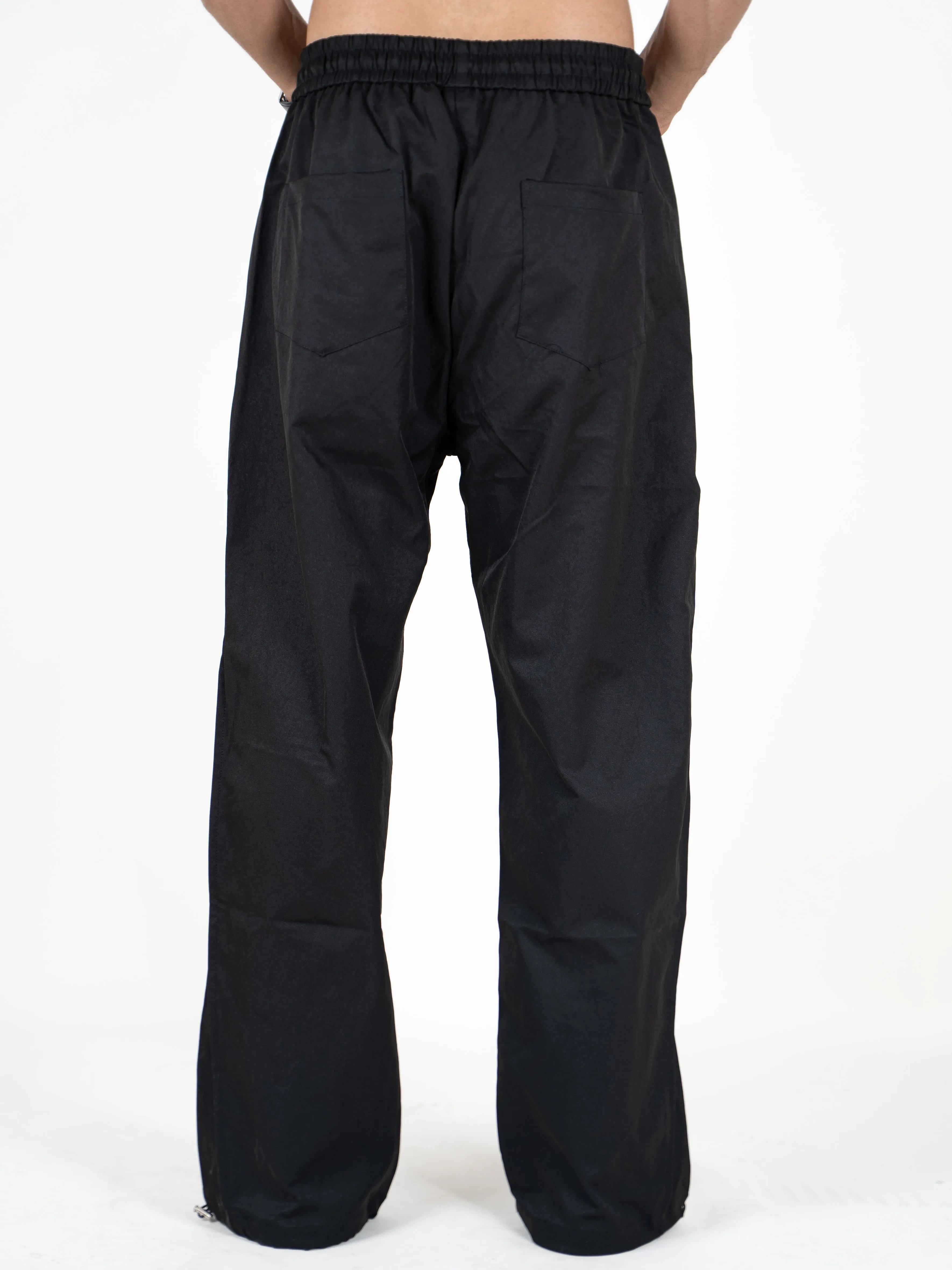 Sort Block World Black Streetwear Track Pants