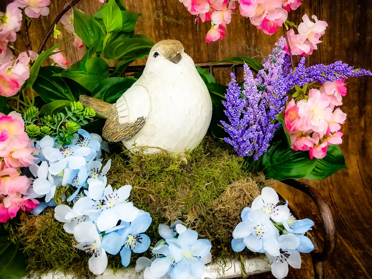 Spring Farmhouse Bench Centerpiece