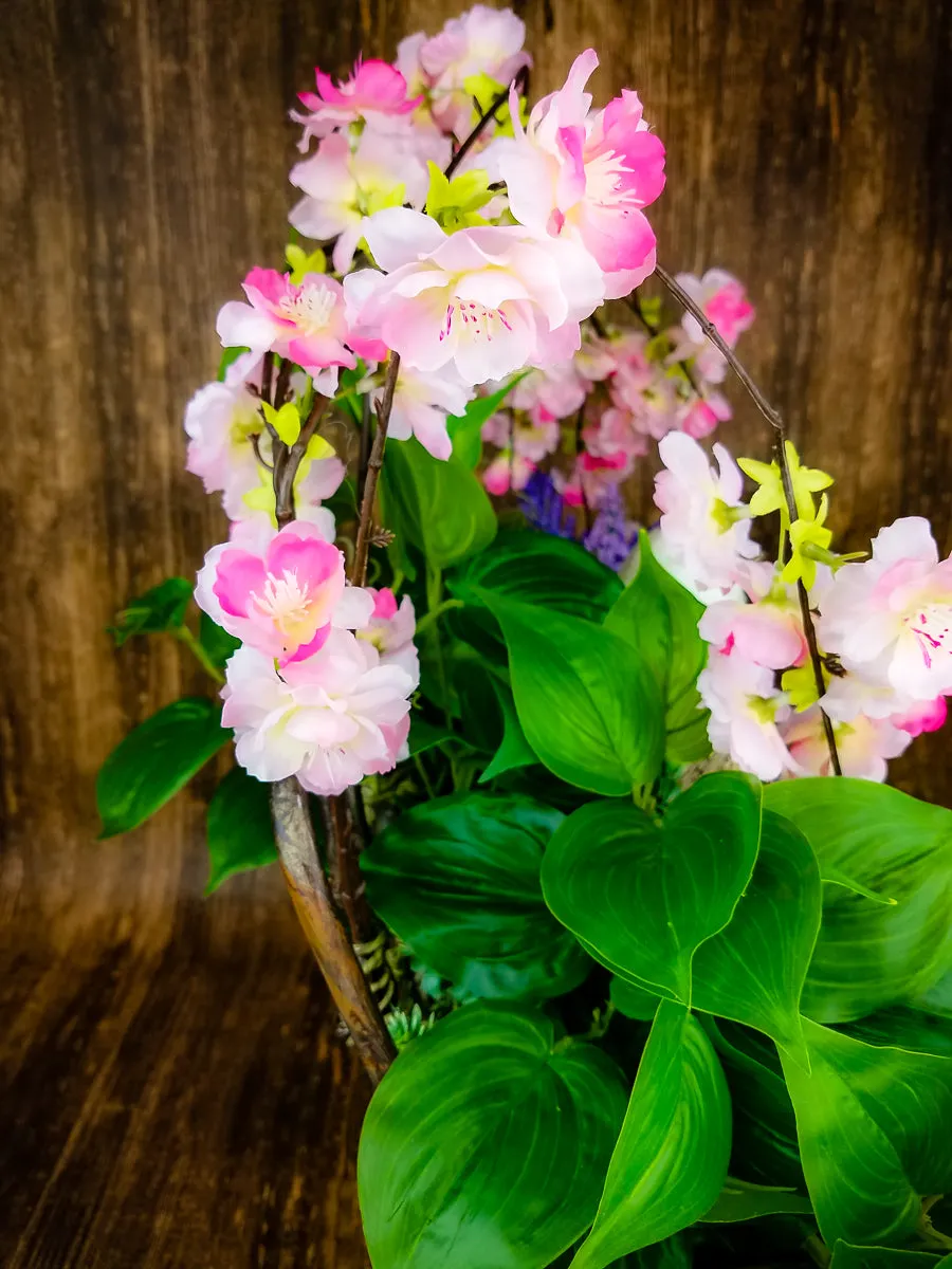Spring Farmhouse Bench Centerpiece