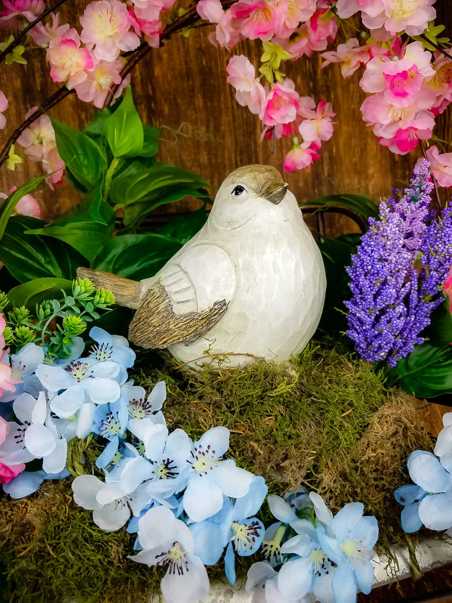 Spring Farmhouse Bench Centerpiece