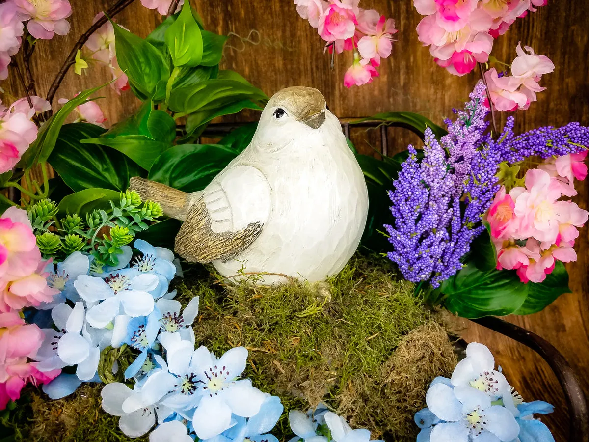 Spring Farmhouse Bench Centerpiece
