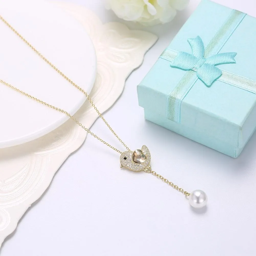 Sterling Silver Necklace with  Crystals