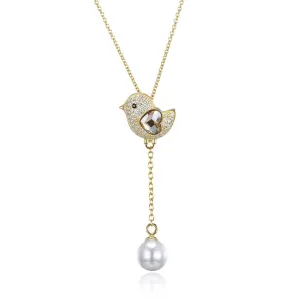 Sterling Silver Necklace with  Crystals